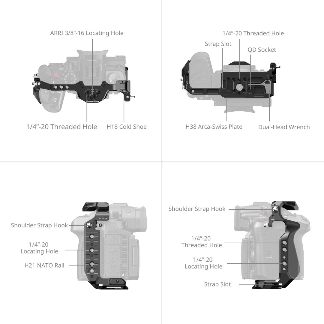 SmallRig HawkLock Quick Release Kavez za Panasonic LUMIX GH7 / GH6 4824 - 3